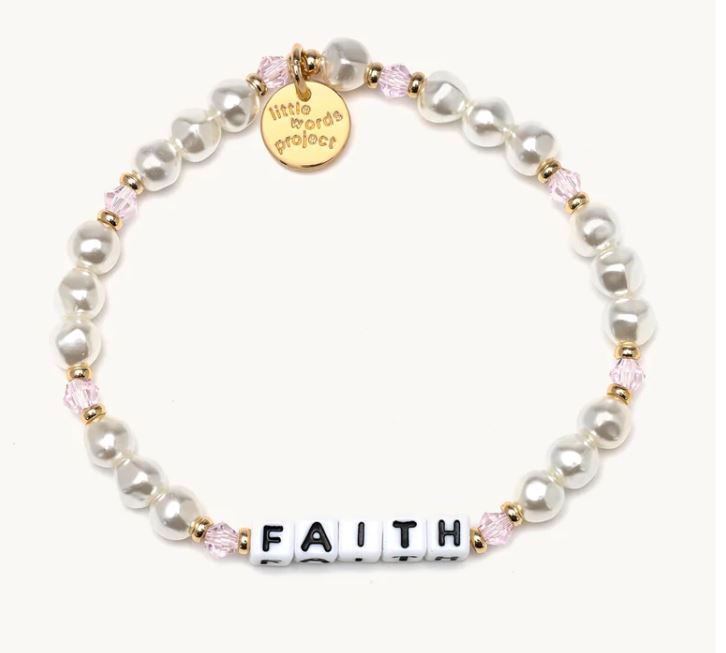 Little Words Project Faith pearl bracelet
