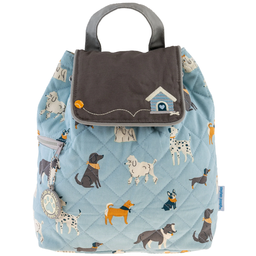 Kid's Quilted Backpack - Dog